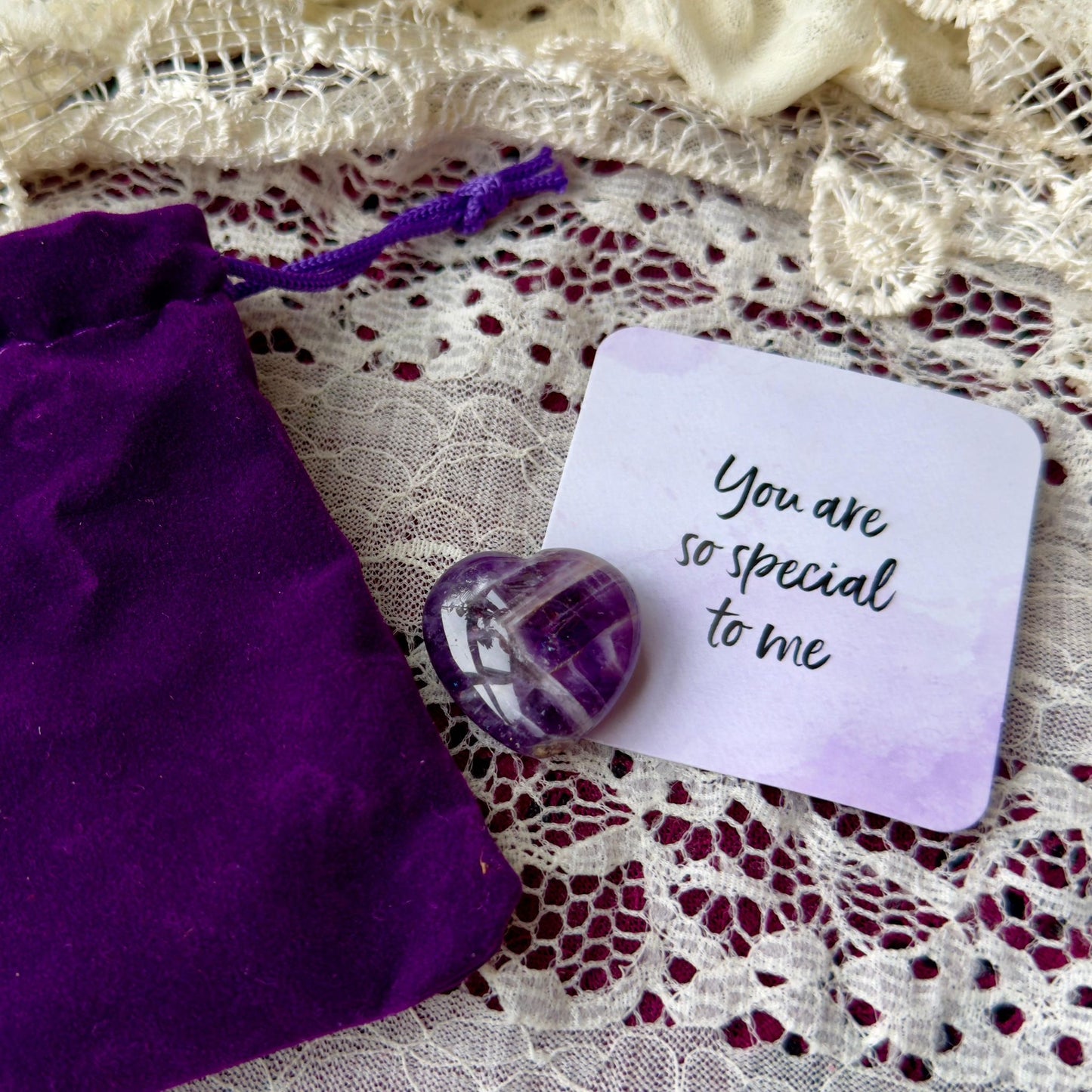 You are Special to me Amethyst Heart Gift Card