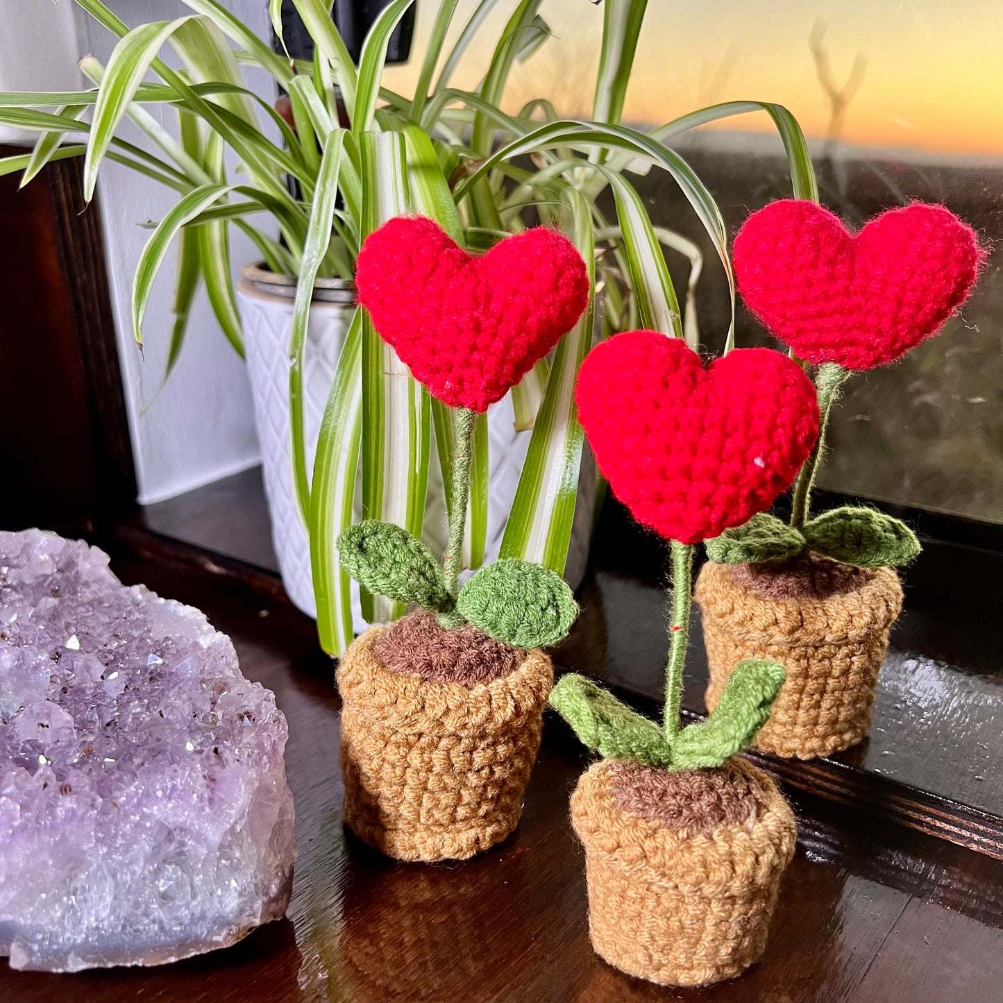 Crochet House Plants - Heart