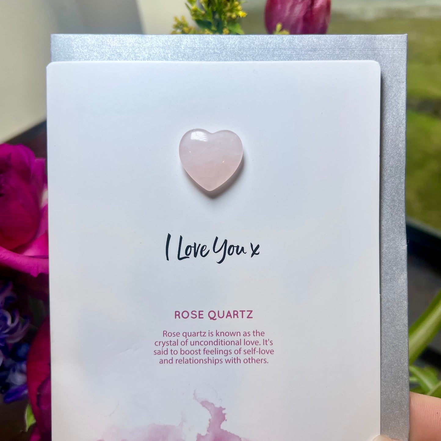 Rose Quartz I Love You Card