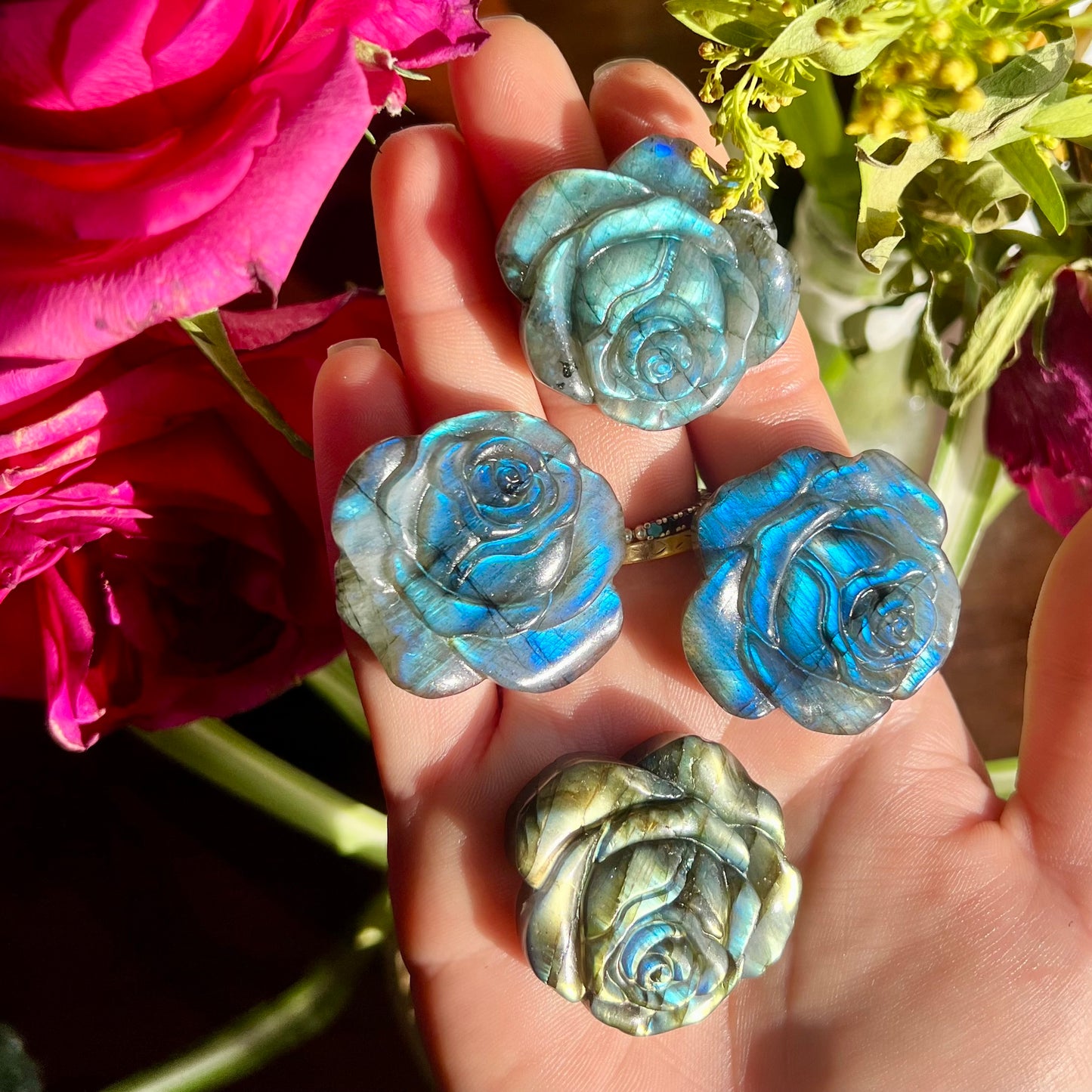 Labradorite Roses