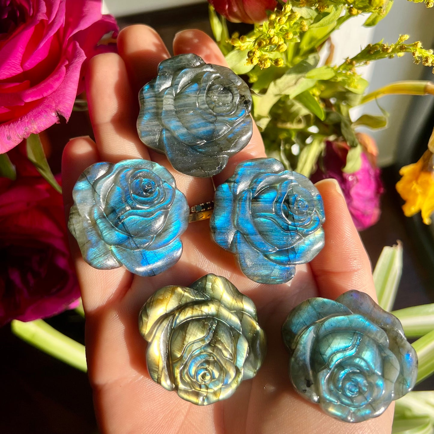 Labradorite Roses