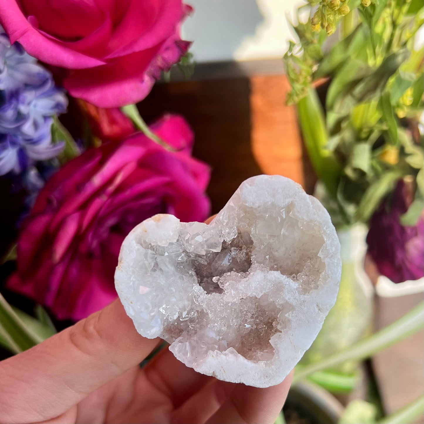 Agate Geode Love Heart Slices