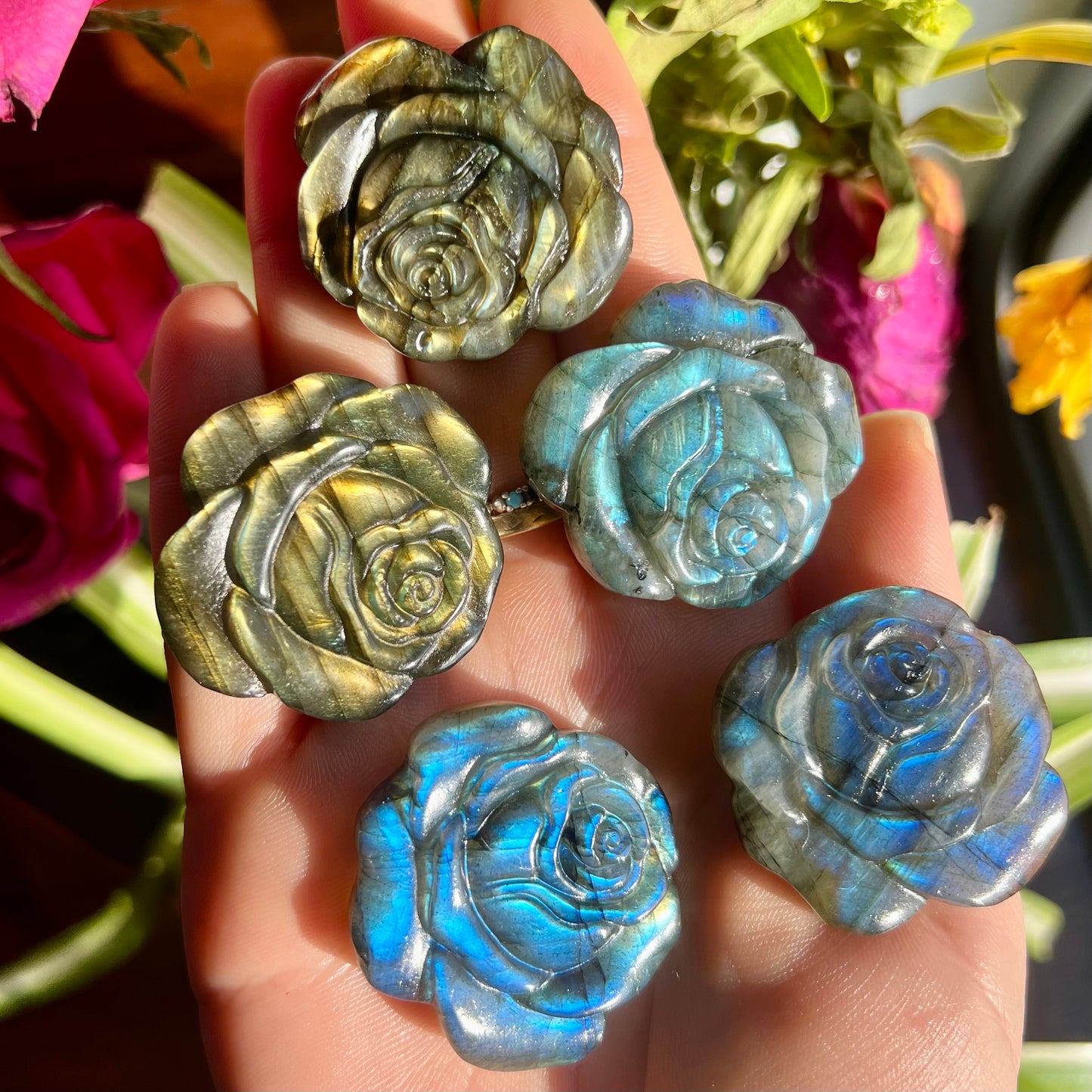Labradorite Roses