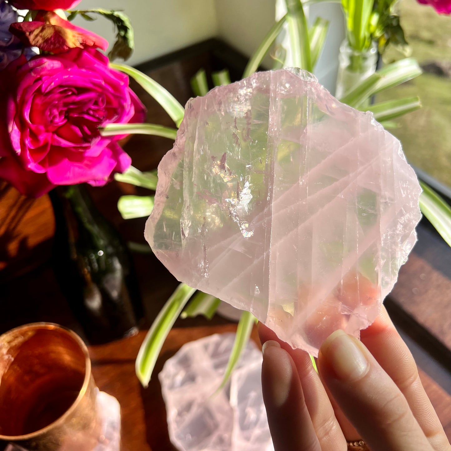 Rose Quartz Slab Coasters