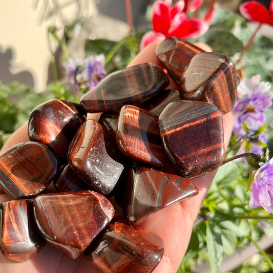 Red Tigers Eye Crystal Tumblestone