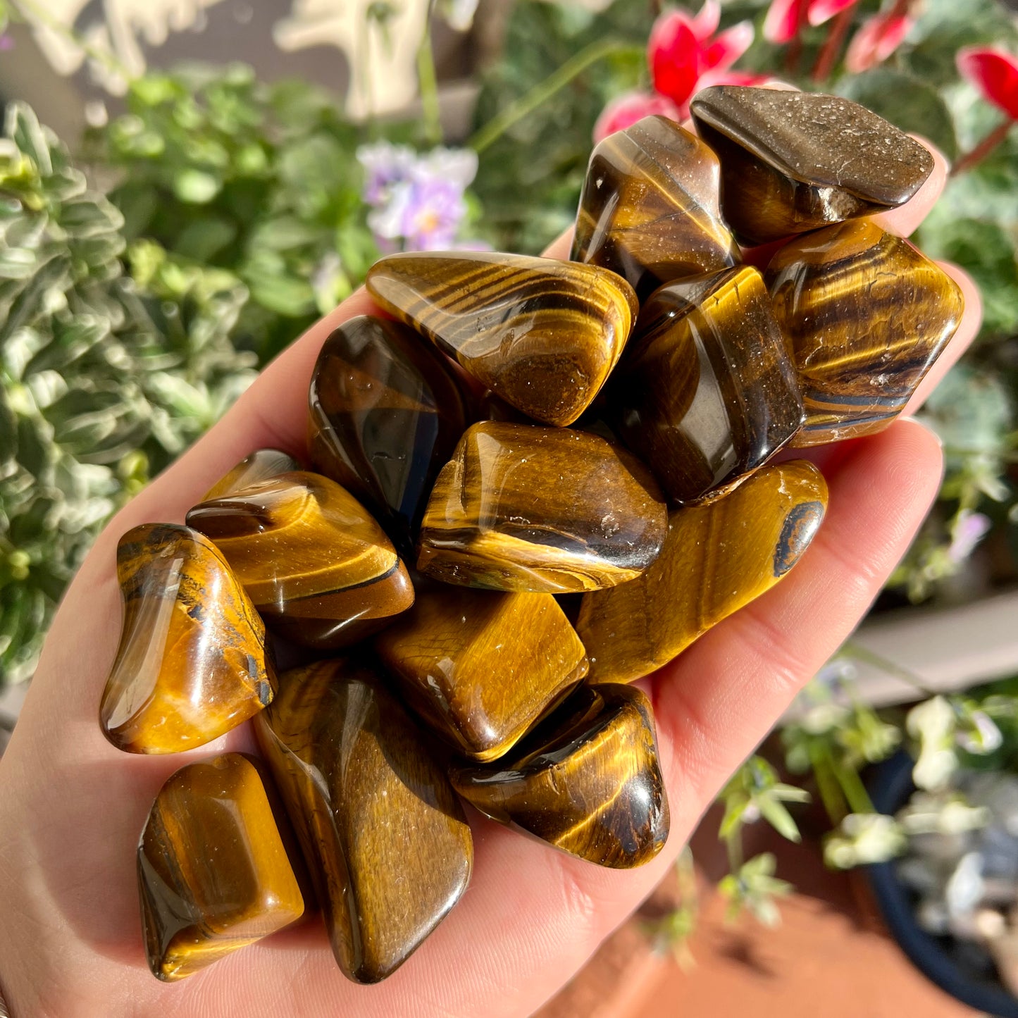 Gold Tigers Eye Crystal Tumblestone