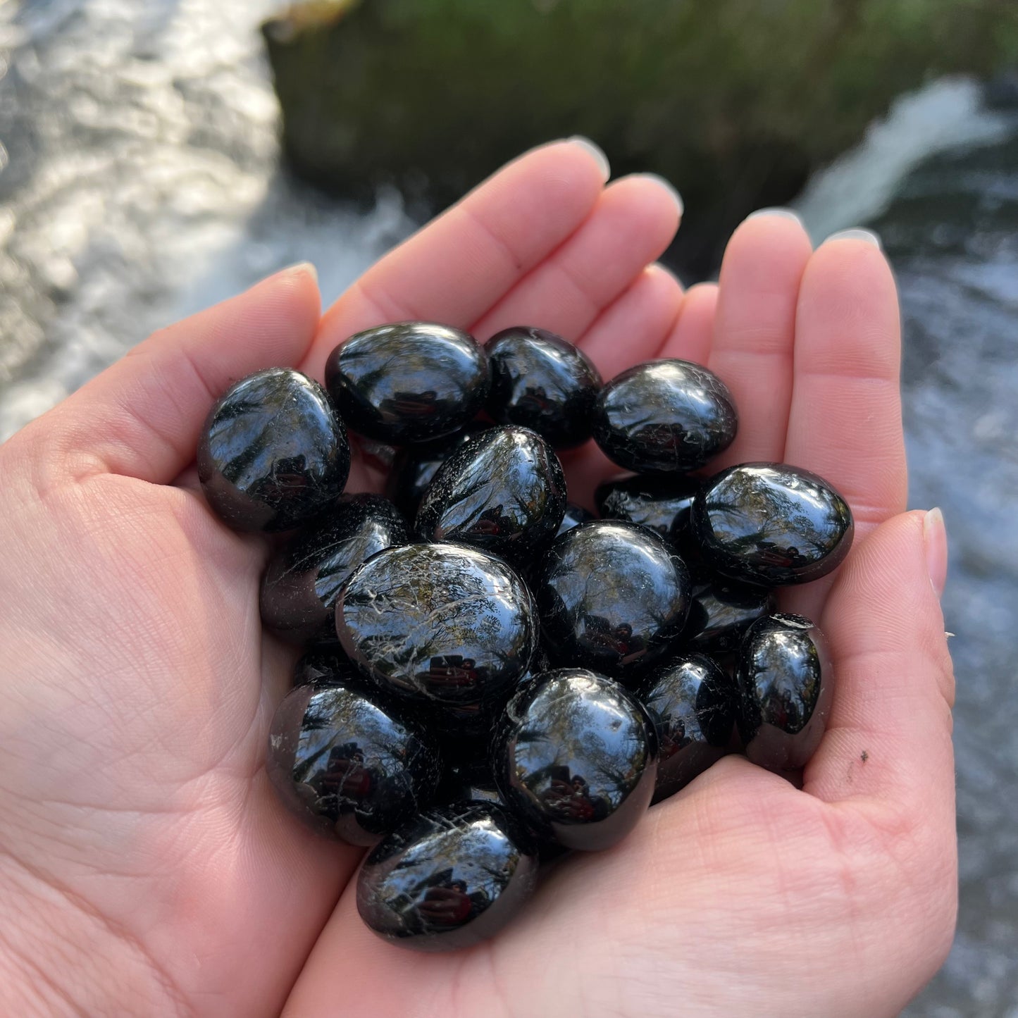Black Tourmaline Crystal Tumblestone