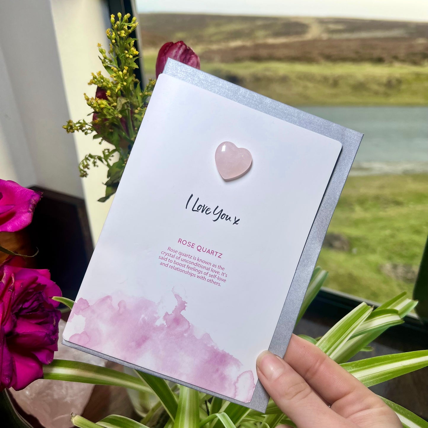 Rose Quartz I Love You Card