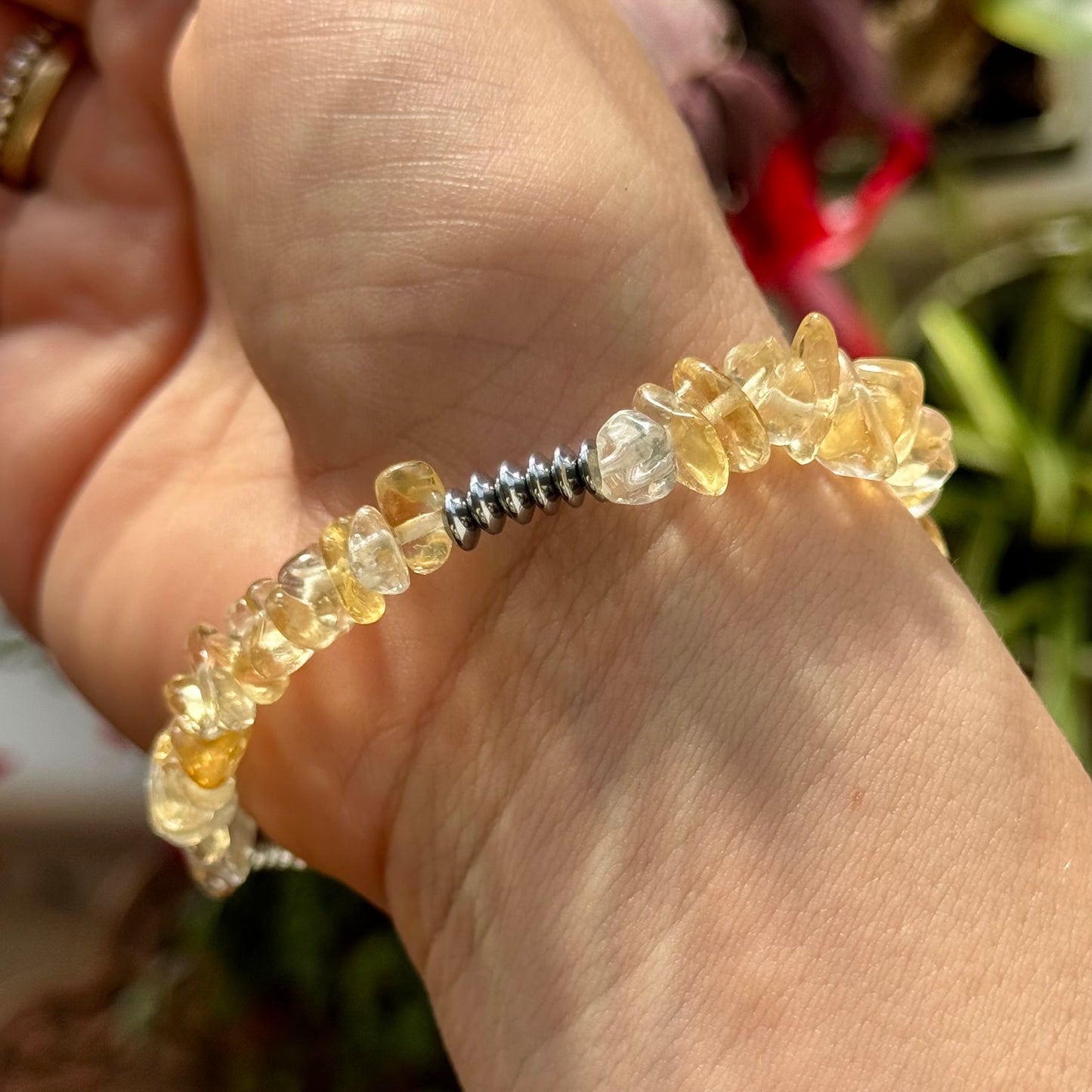 Citrine Bracelet with Dragonfly Charm