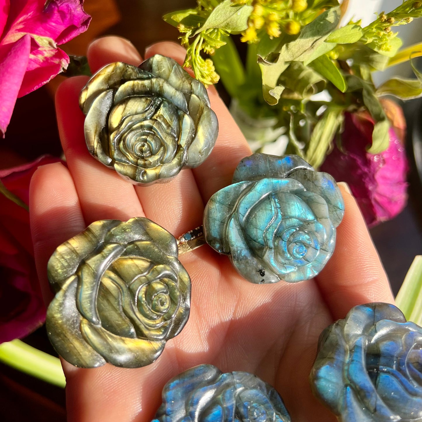 Labradorite Roses
