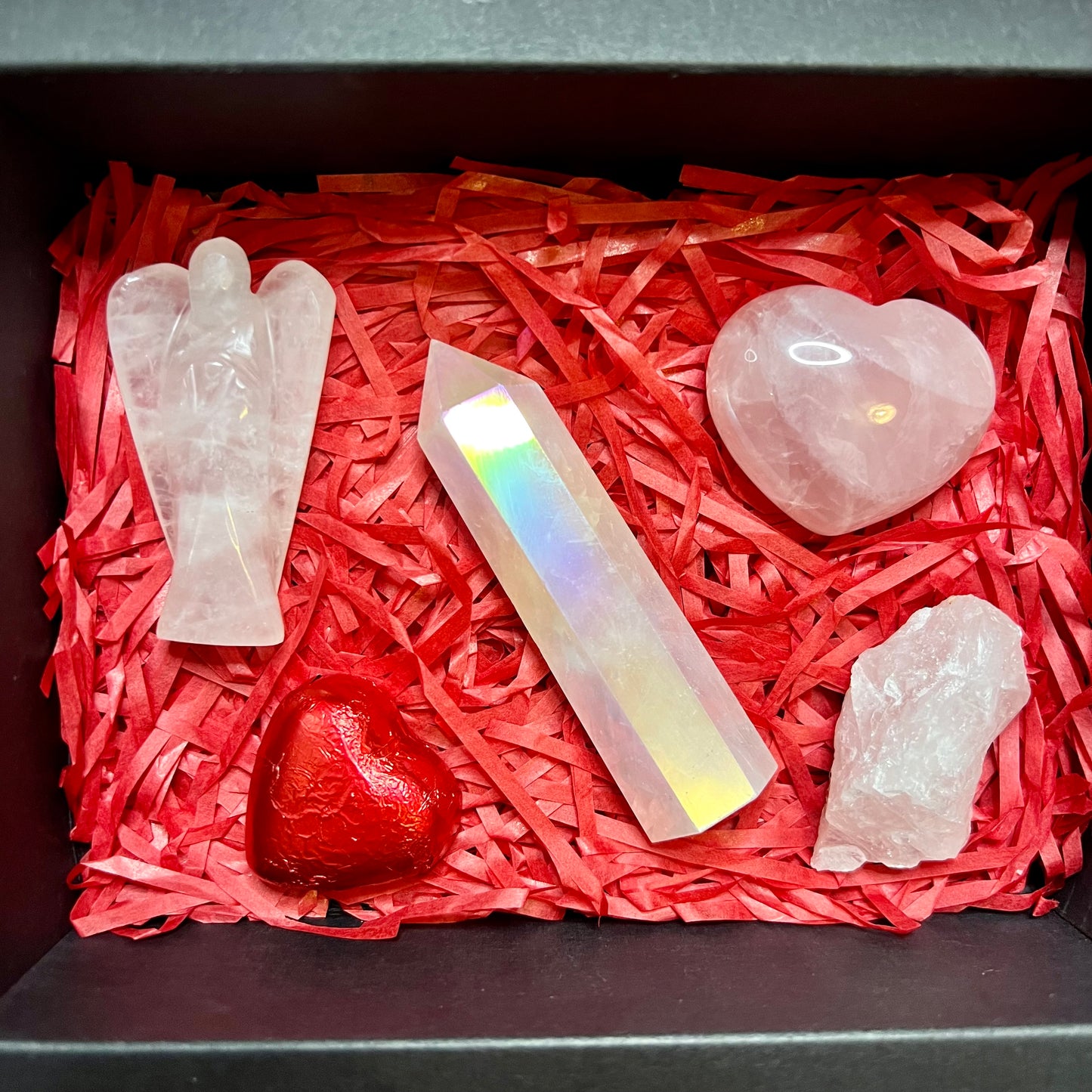 Aura Rose Quartz Valentines Day Gift Box