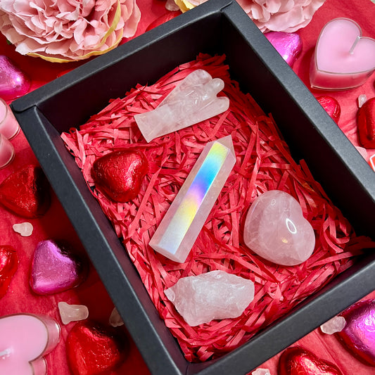 Aura Rose Quartz Valentines Day Gift Box