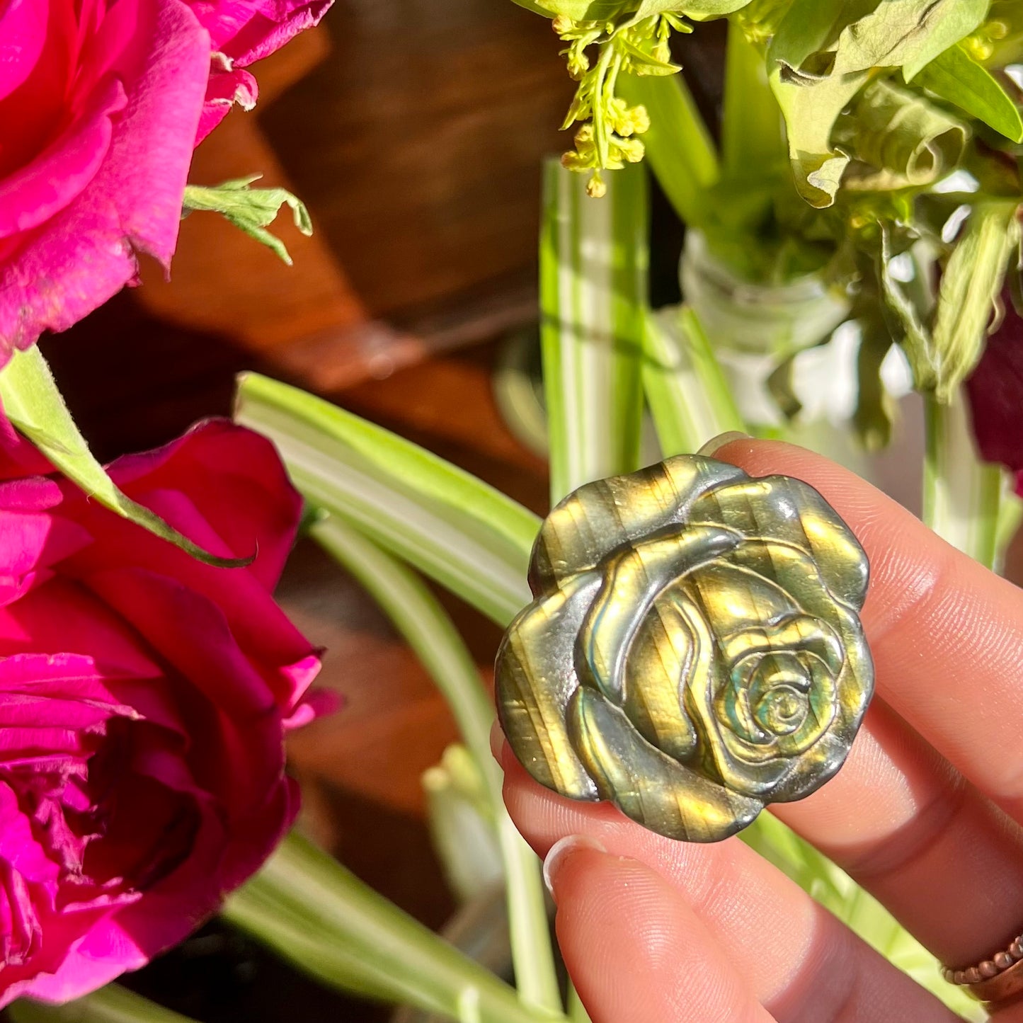 Labradorite Roses