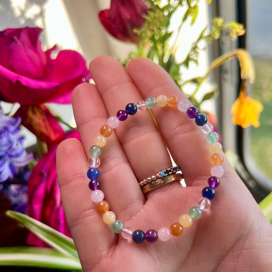 Chakra Childs Crystal Bead Bracelet