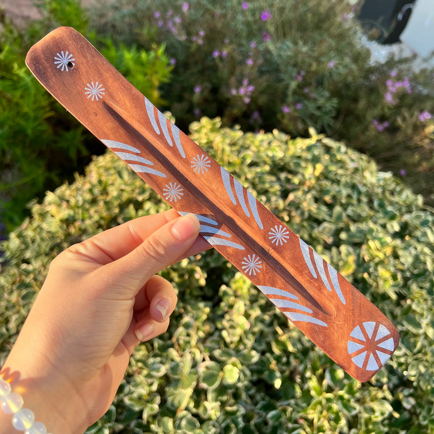 Silver Print Incense Ash Catcher
