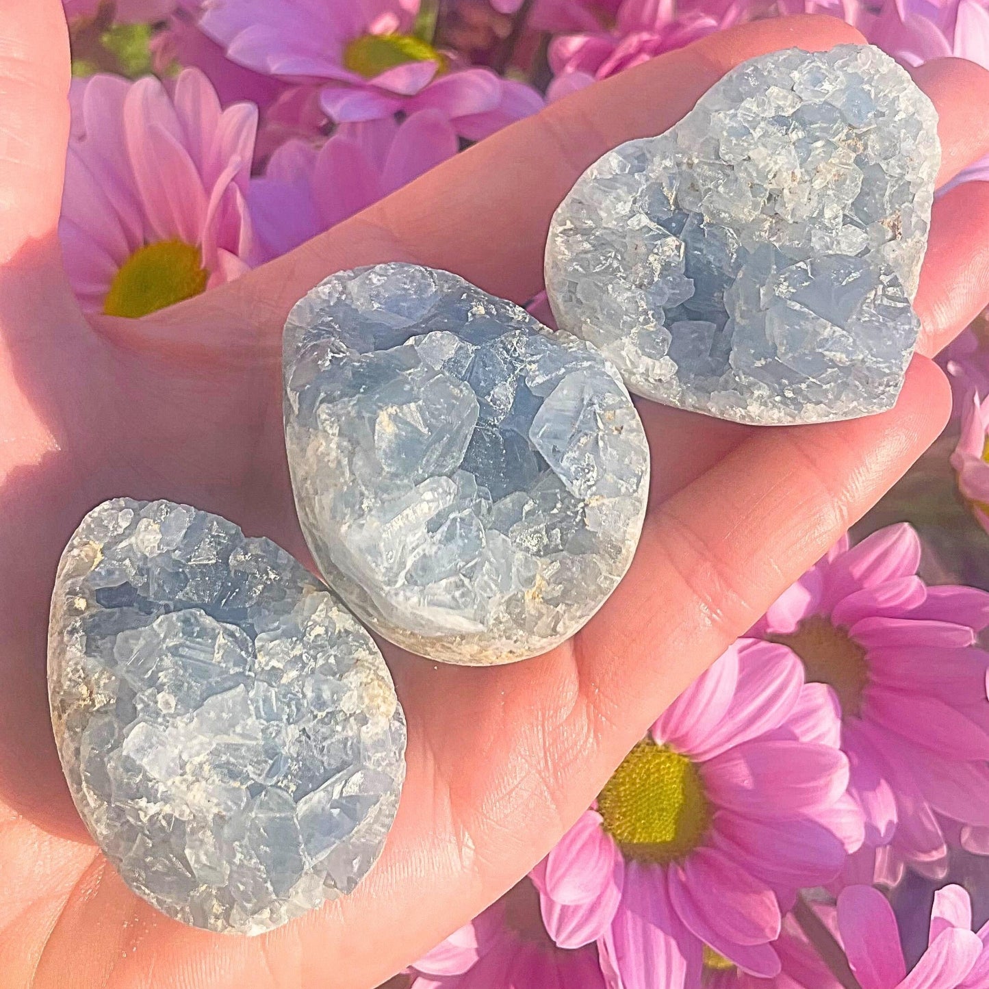 Blue Celestite Crystal Eggs