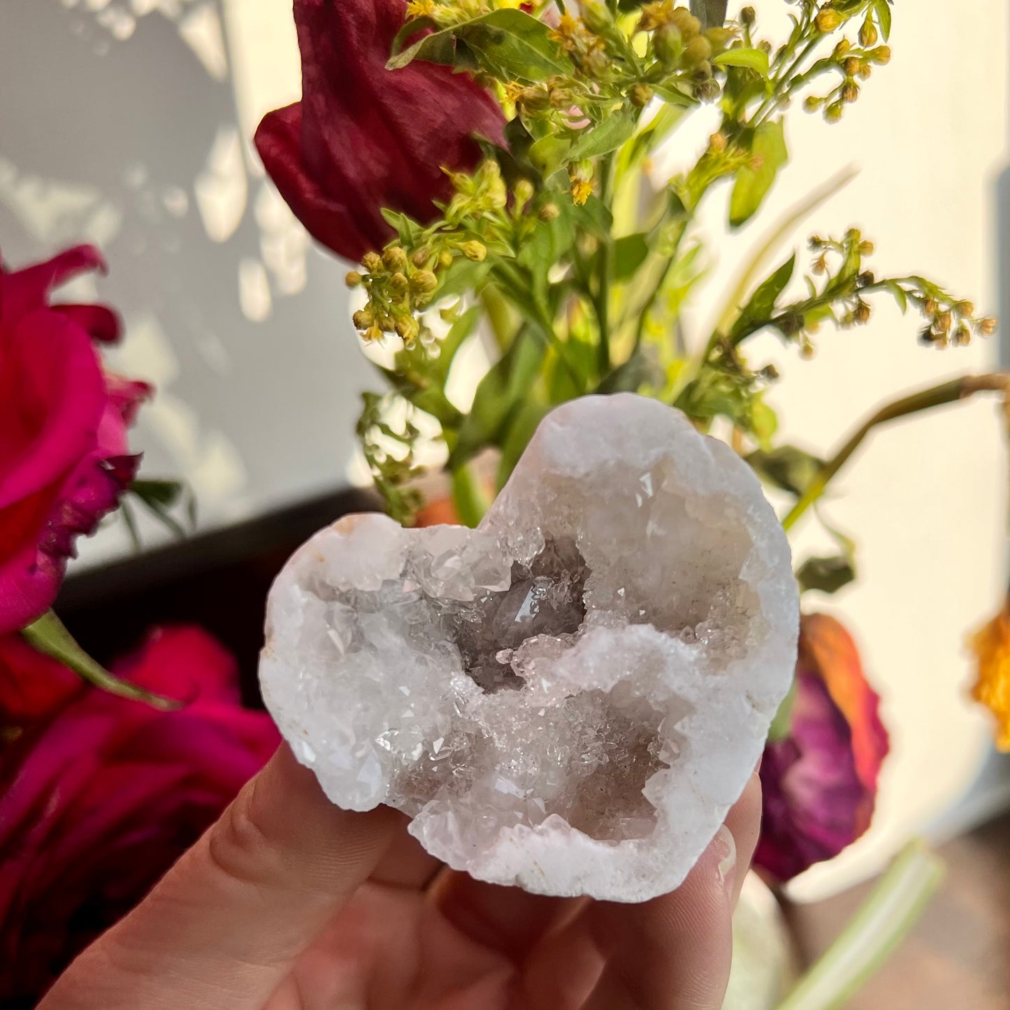 Agate Geode Love Heart Slices