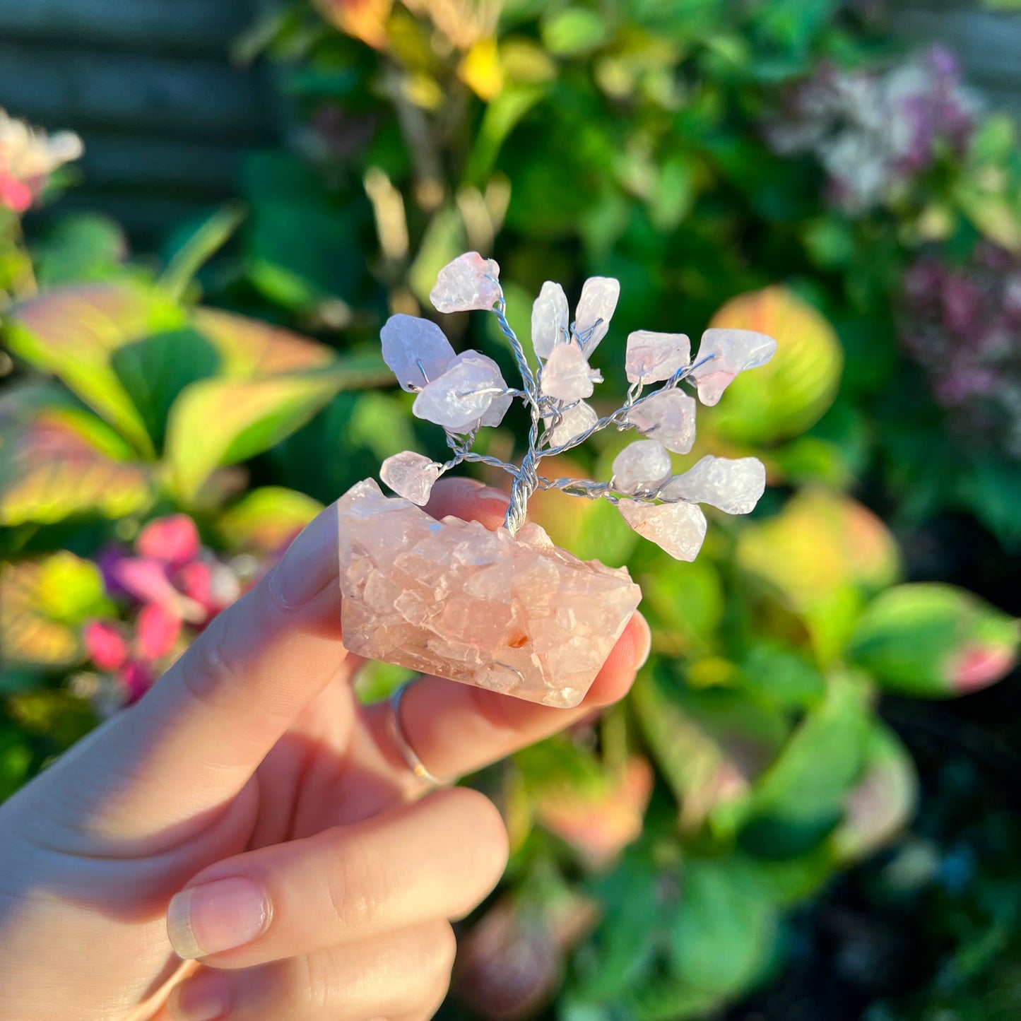 Mini Rose Quartz Crystal Tree