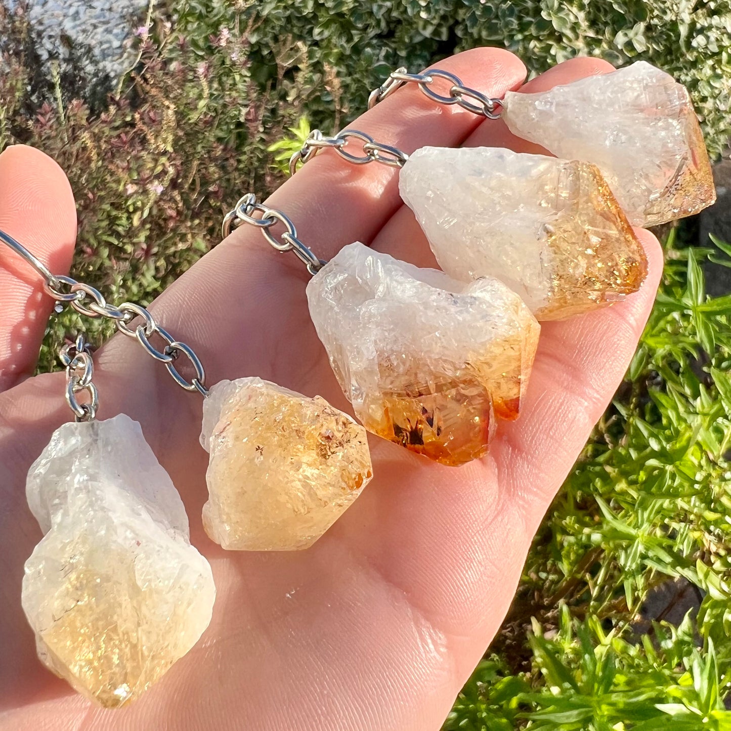 Citrine Shard Keyring