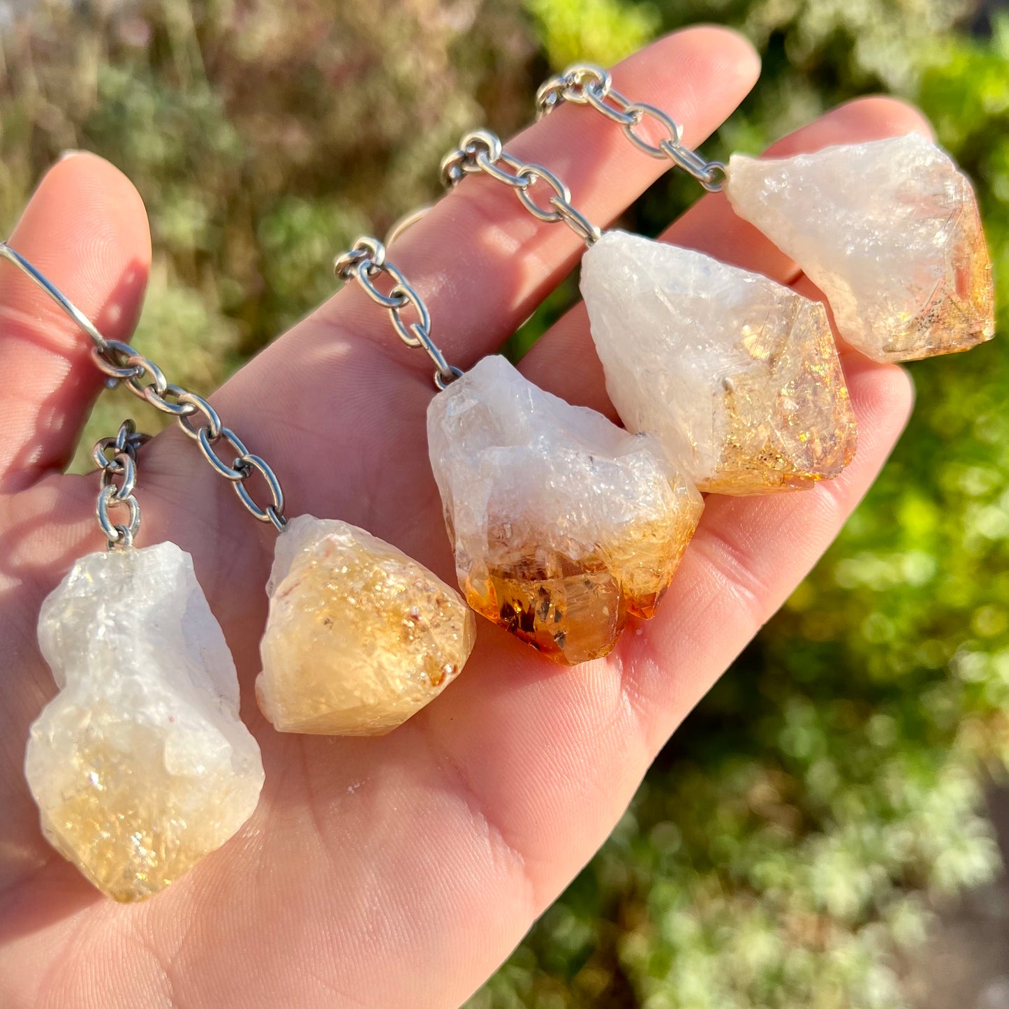 Citrine Shard Keyring