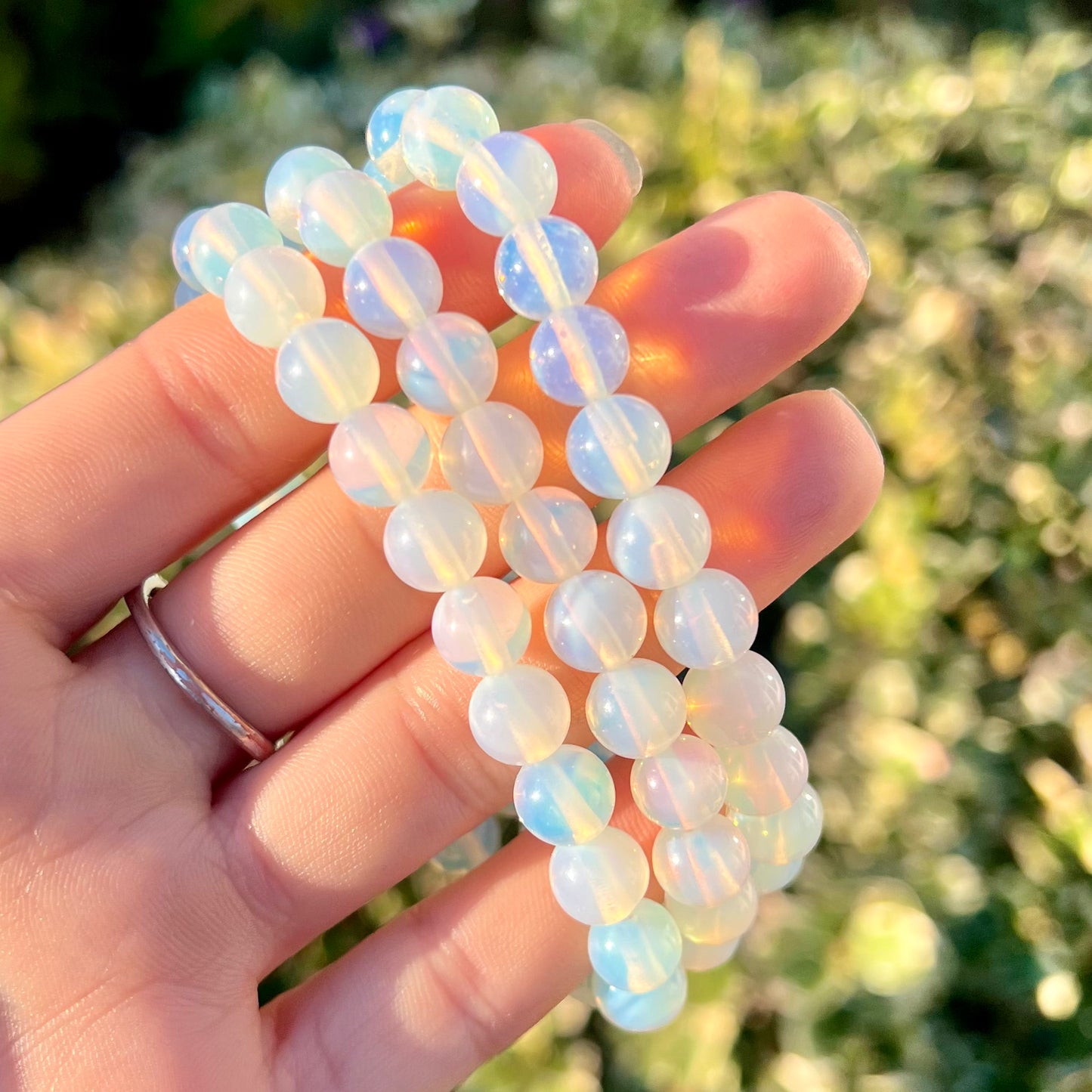 Opalite Crystal Sphere Bracelet