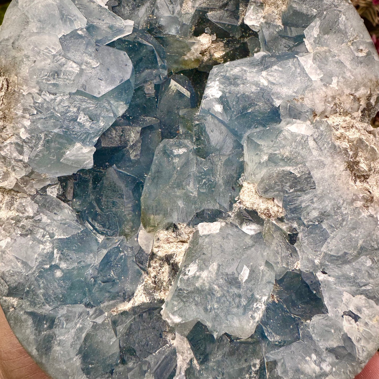 Blue Celestite Crystal Egg - 1.9KG