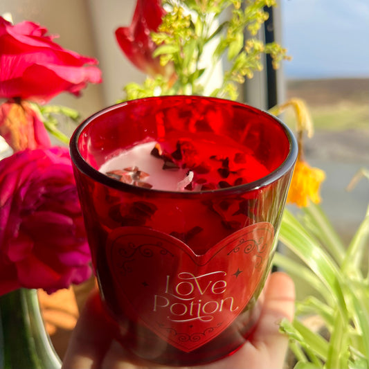 Love Potion Crystal Candle