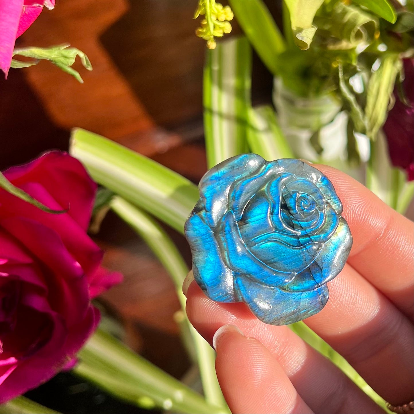 Labradorite Roses