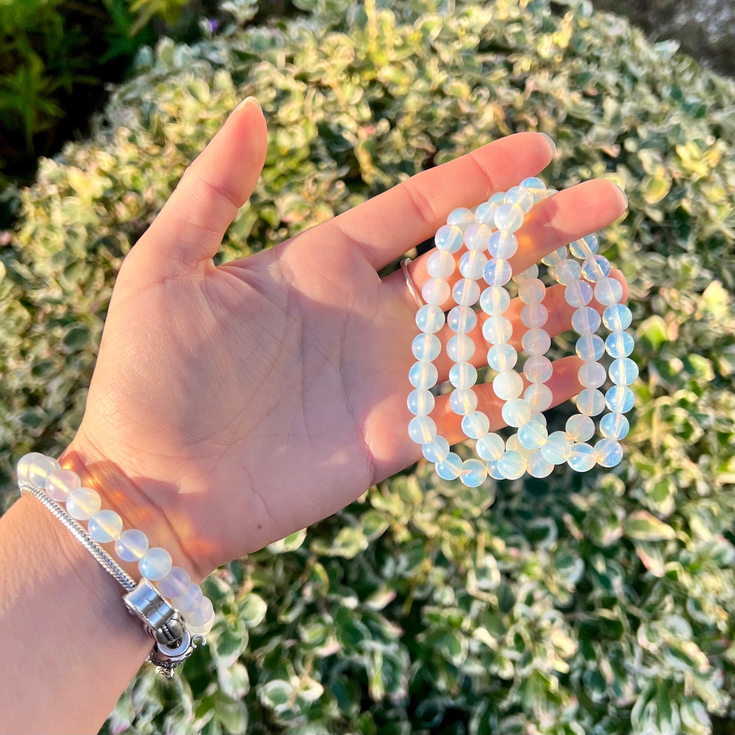 Opalite Crystal Sphere Bracelet