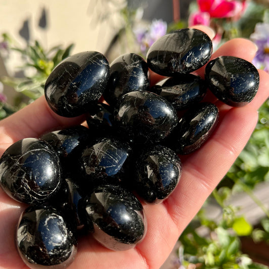 Black Tourmaline Crystal Tumblestone
