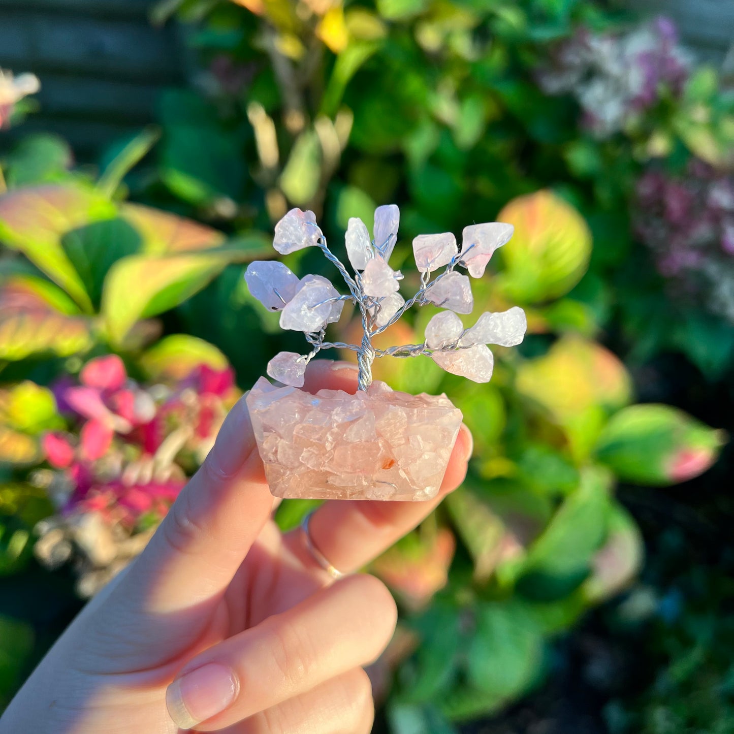 Mini Rose Quartz Crystal Tree