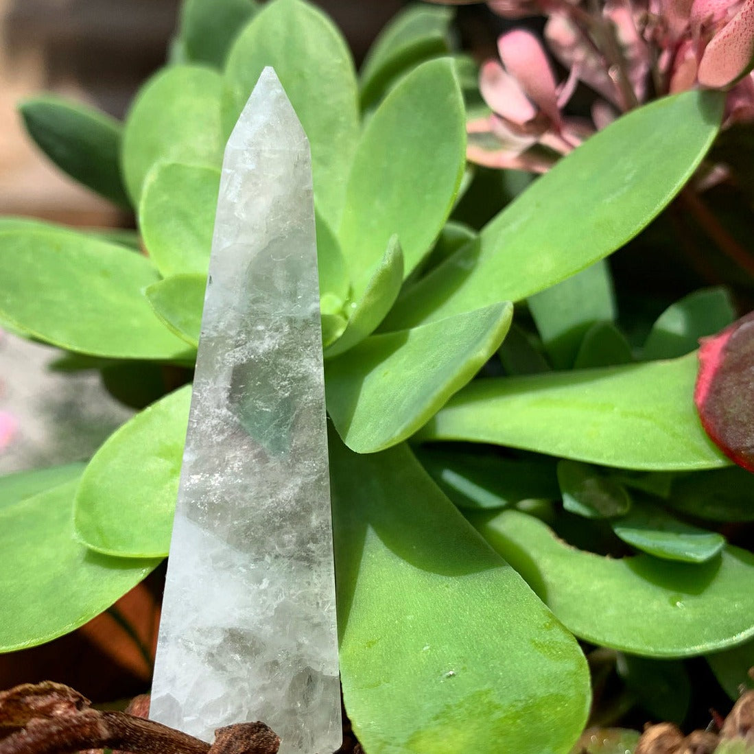 Mini Rainbow Fluorite Obelisk