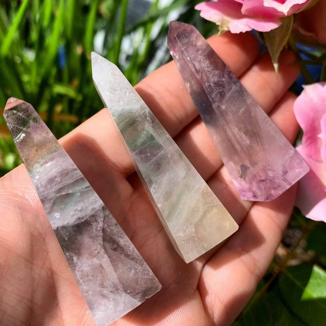 Mini Rainbow Fluorite Obelisk
