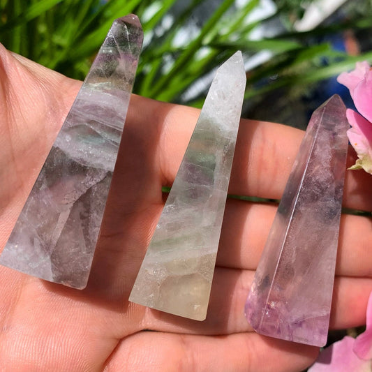 Mini Rainbow Fluorite Obelisk