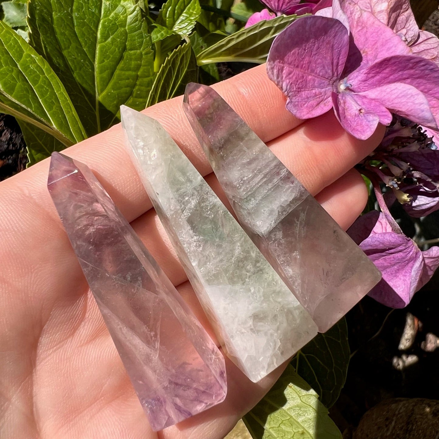 Mini Rainbow Fluorite Obelisk