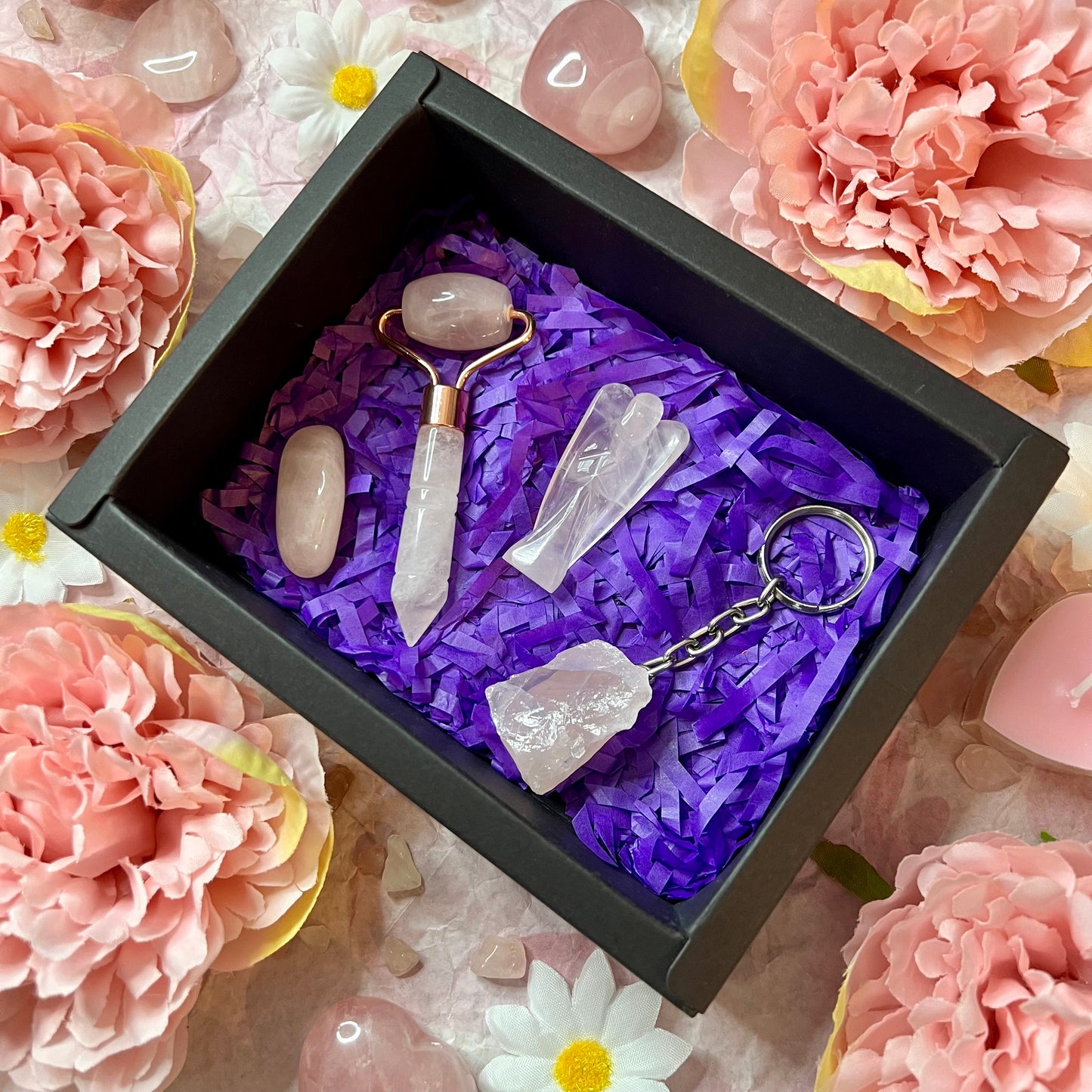 Rose Quartz Loving Mothers Day Crystal Gift Box Set