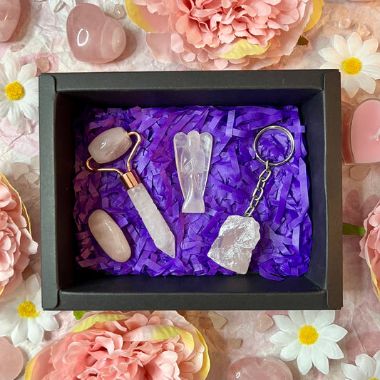 Rose Quartz Loving Mothers Day Crystal Gift Box Set