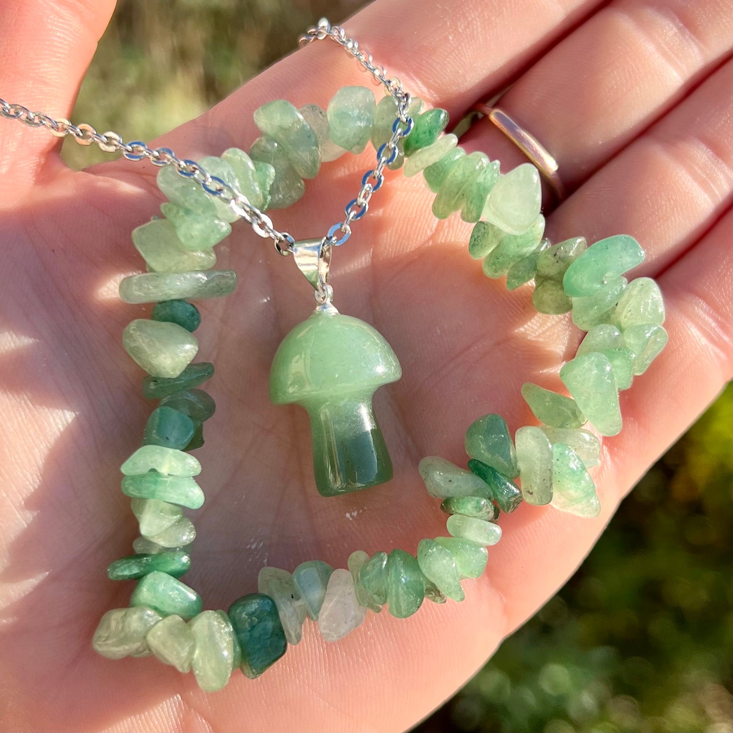Aventurine Crystal Jewellery Set