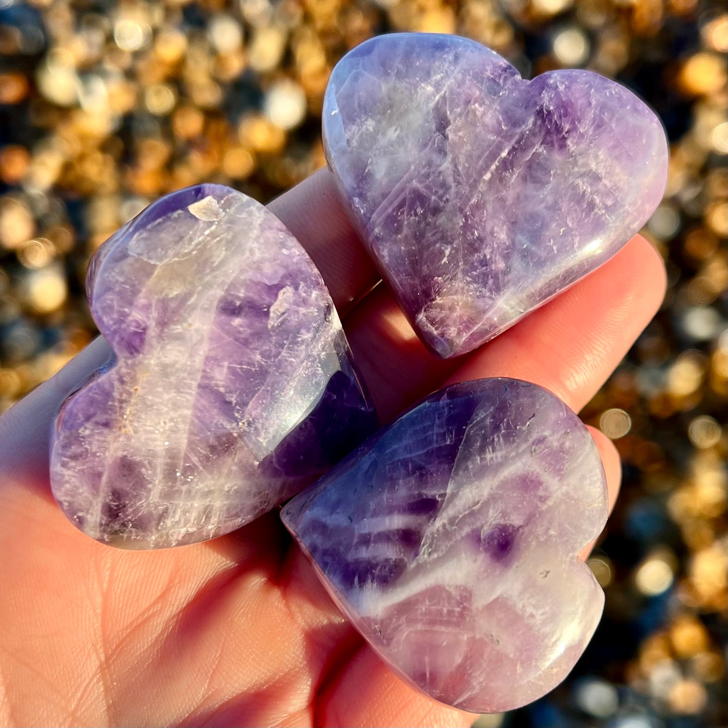 Dream Amethyst Heart Palm Stone