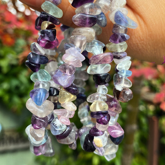 Rainbow Fluorite Crystal Bracelet
