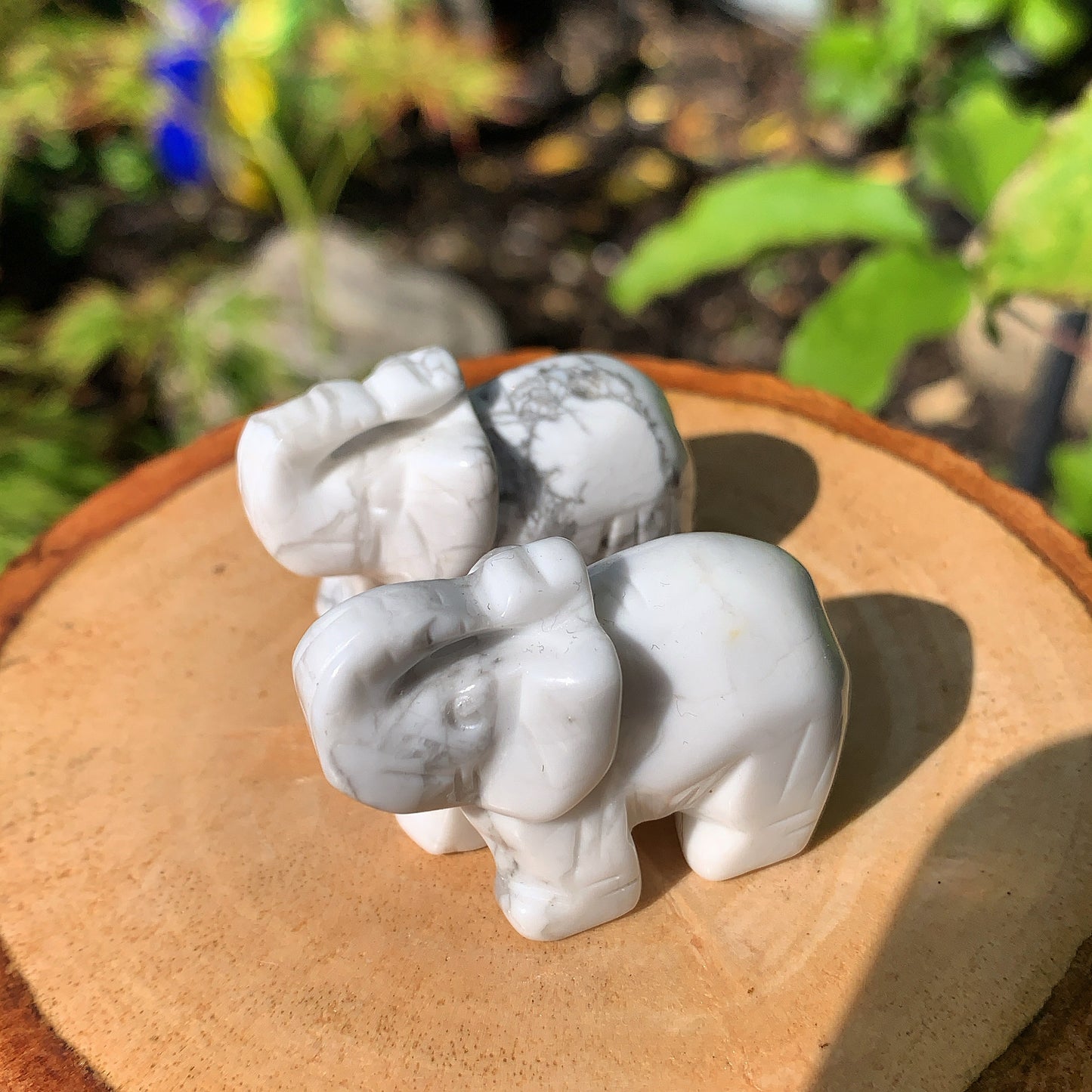 White Howlite Elephant