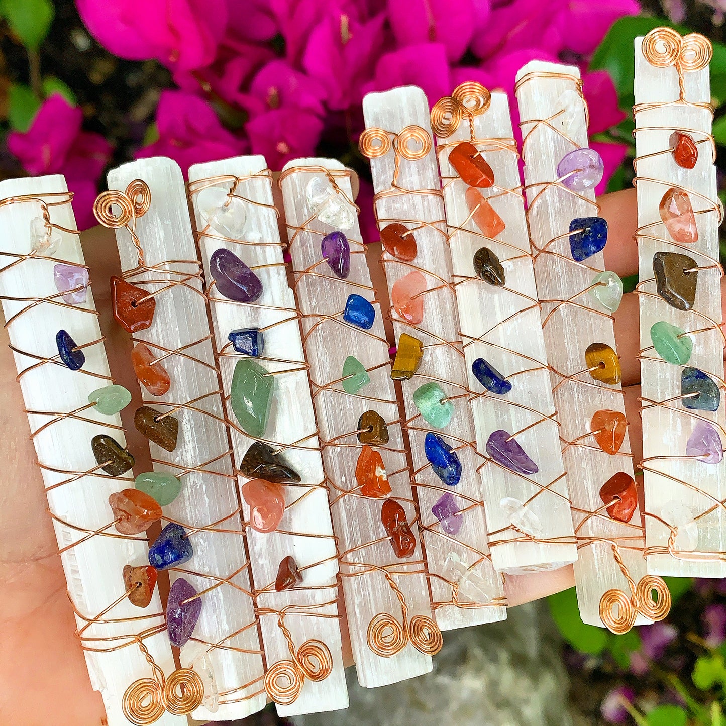 Chakra Healing Selenite Wand