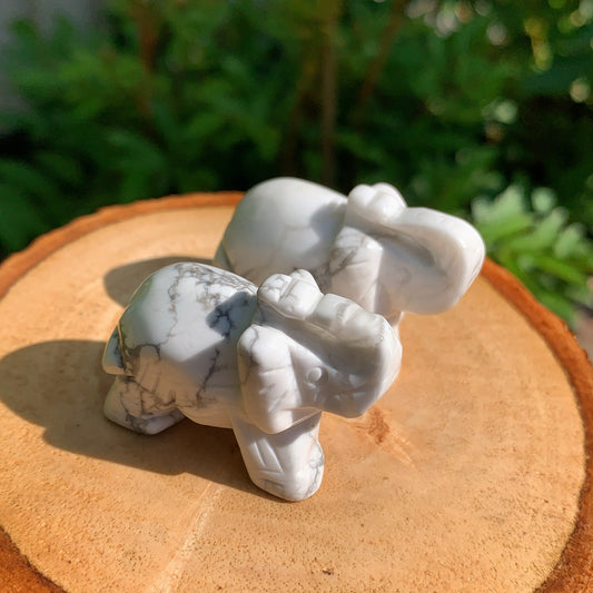 White Howlite Elephant
