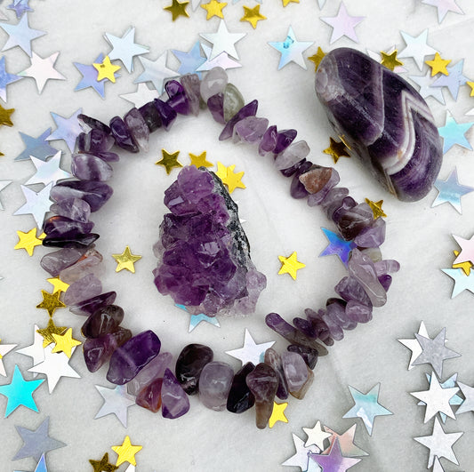 Amethyst Crystal Gift Bag Set