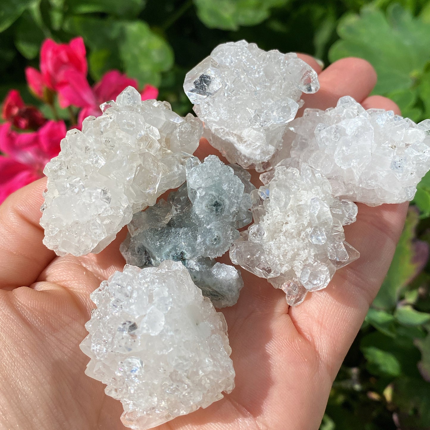 Apophyllite Crystal Clusters