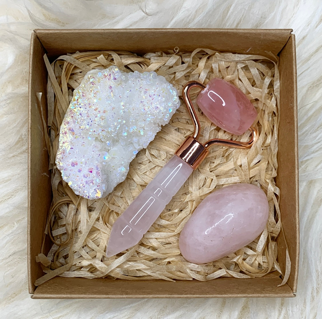 Aura Rose Quartz Self Care Gift Set