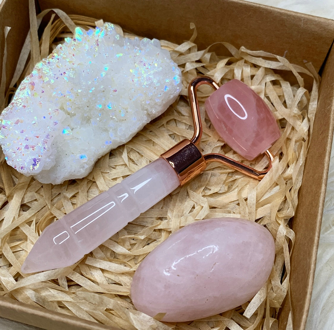 Aura Rose Quartz Self Care Gift Set
