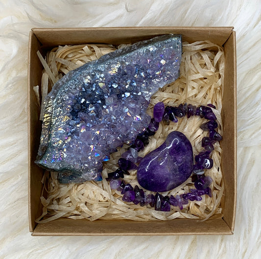 Aura Amethyst Crystal Gift Set