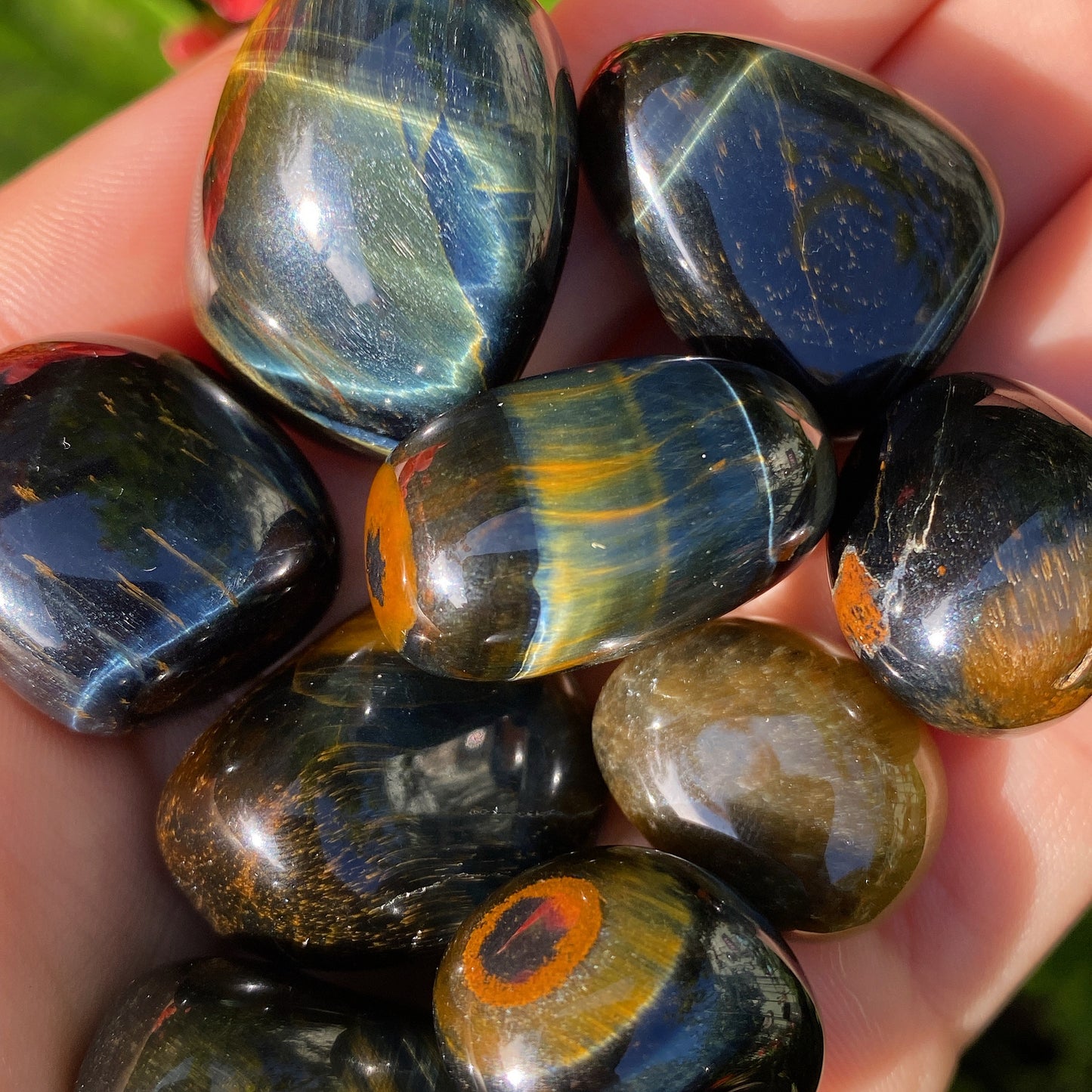 Blue Tigers Eye Tumblestones