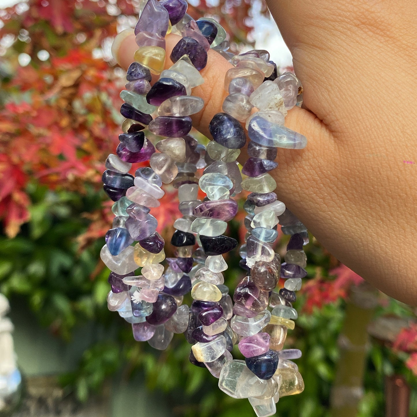 Rainbow Fluorite Crystal Bracelet